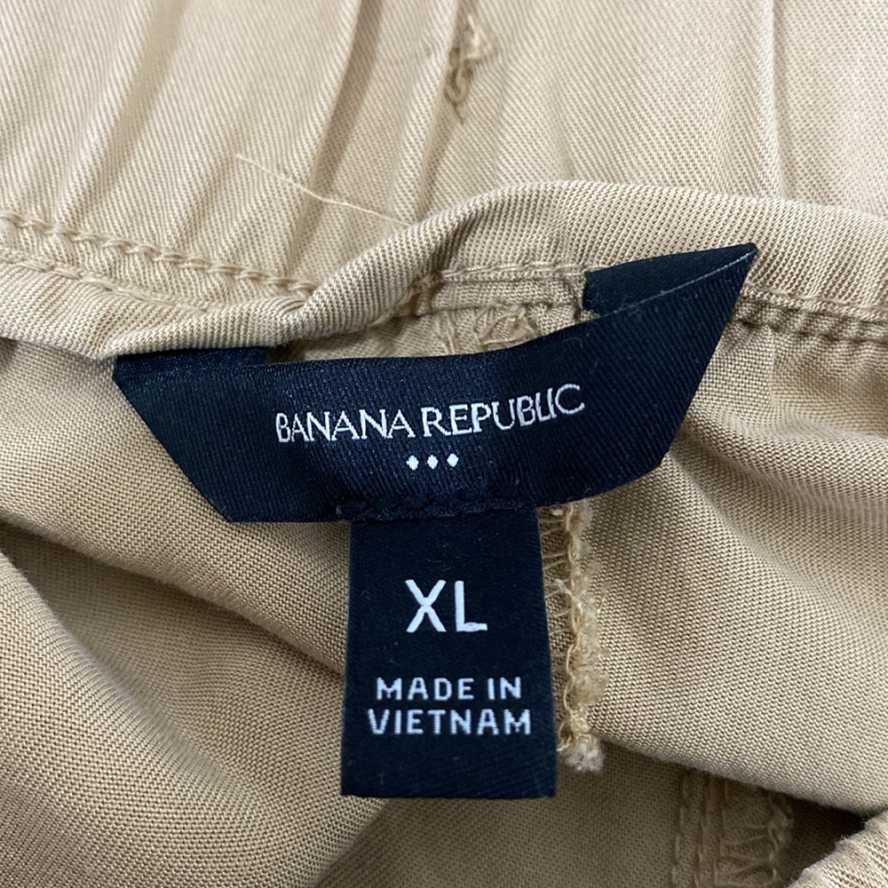 Banana Republic Soft Relaxed Cargo Tencel Casual Tan Safari Jogger Pants Sz XL - Picture 7 of 9